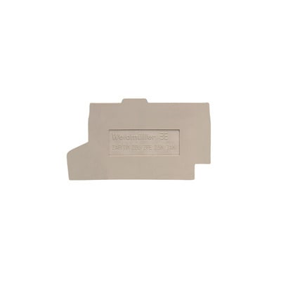 WEIDMÜLLER - Trennwand (Klemmen), Abschluss- und Zwischenplatte, 54.6x54.75mm, dunkelbeige