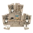 WEIDMÜLLER - Bauelement-Reihenklemme, Schraubanschl, 2.5mm², 230 V, TS35, dunkelbeige