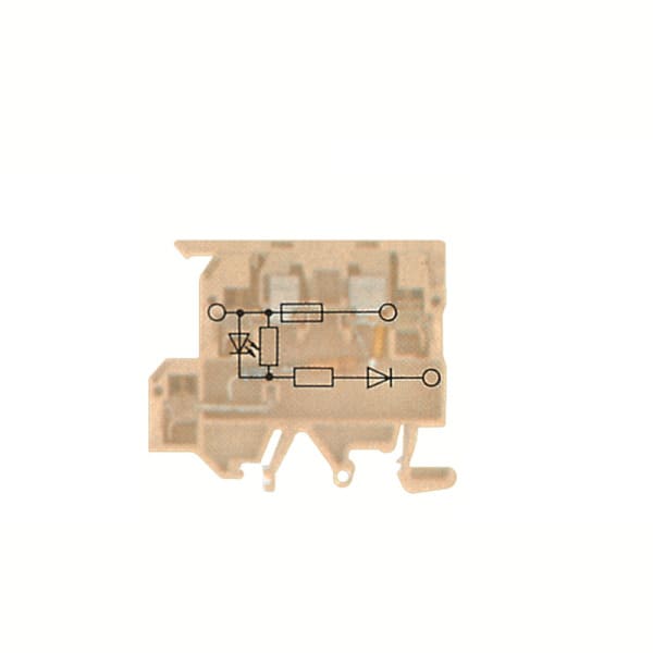 WEIDMÜLLER - Sicherungs-Reihenklemme, Schraubanschl, mit LED, 4mm², 500V, beige/gelb