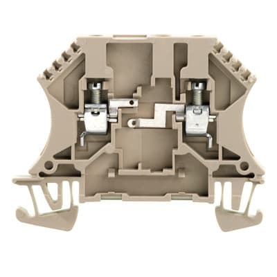 WEIDMÜLLER - Bauelement-Reihenklemme, Schraubanschl, 4mm², 120mA, TS35, dunkelbeige