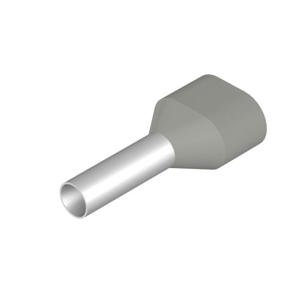 WEIDMÜLLER - Aderendhülse, Zwillings-Aderendhülse, 4mm², Abisolierlänge: 15mm, grau