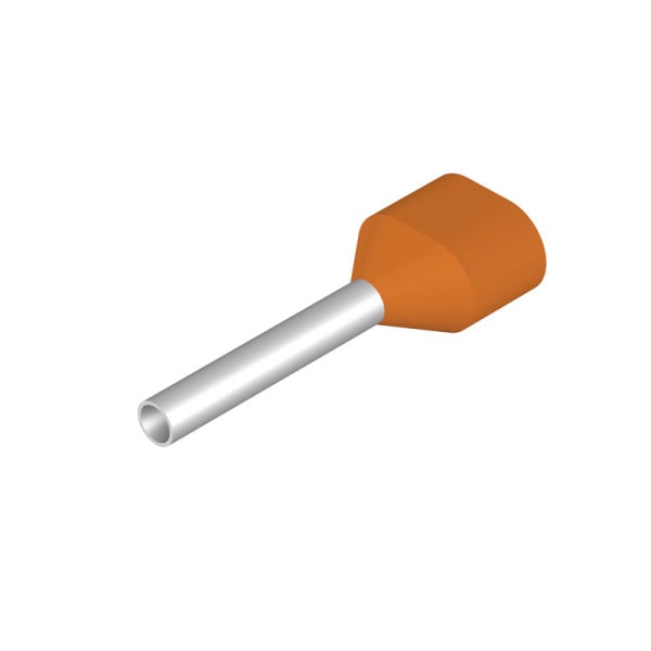 WEIDMÜLLER - Aderendhülse, Zwillings-Aderendhülse, 0.5mm², Abisolierlänge: 13mm, orange