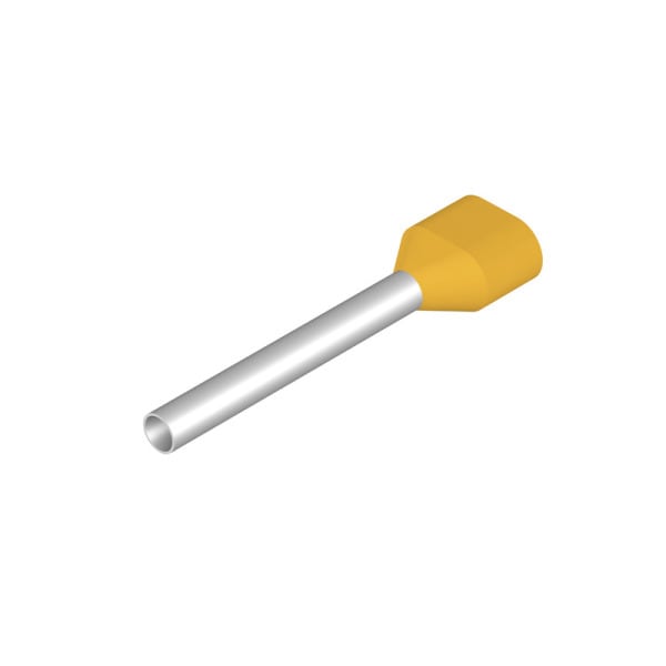 WEIDMÜLLER - Aderendhülse, Zwillings-Aderendhülse, 1mm², Abisolierlänge: 22mm, gelb