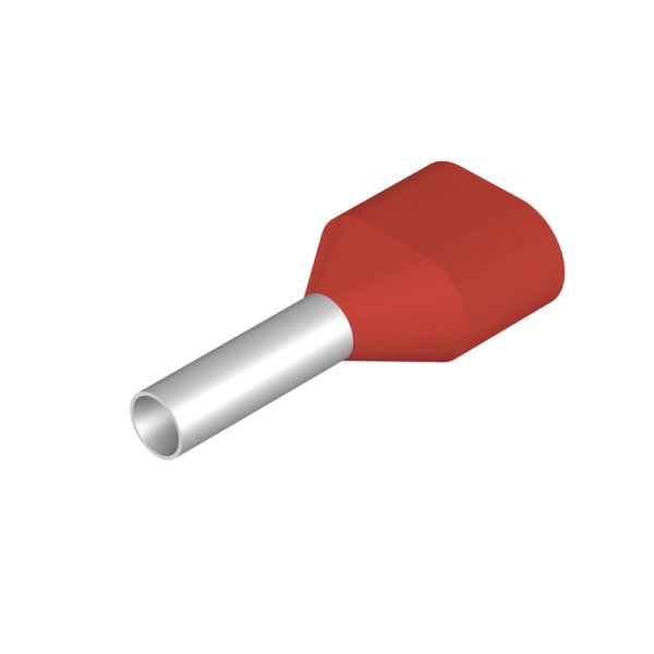 WEIDMÜLLER - Aderendhülse, Zwillings-Aderendhülse, 1.5mm², Abisolierlänge: 11mm, rot