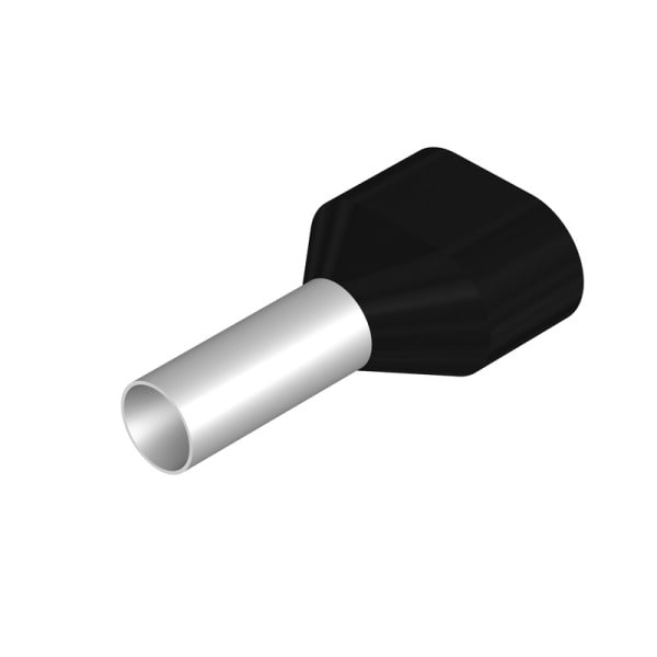 WEIDMÜLLER - Aderendhülse, Zwillings-Aderendhülse, 6mm², Abisolierlänge: 20mm, schwarz