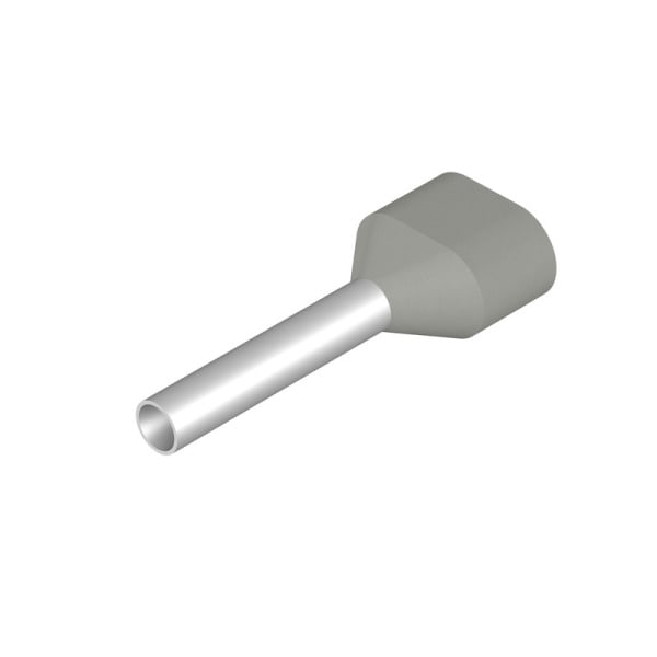 WEIDMÜLLER - Aderendhülse, Zwillings-Aderendhülse, 0.75mm², Abisolierlänge: 13mm, grau