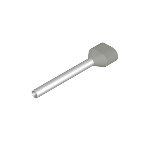 WEIDMÜLLER - Aderendhülse, Zwillings-Aderendhülse, 0.75mm², Abisolierlänge: 21mm, grau