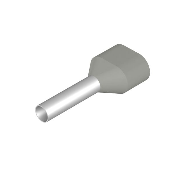 WEIDMÜLLER - Aderendhülse, Zwillings-Aderendhülse, 2.5mm², Abisolierlänge: 15mm, grau
