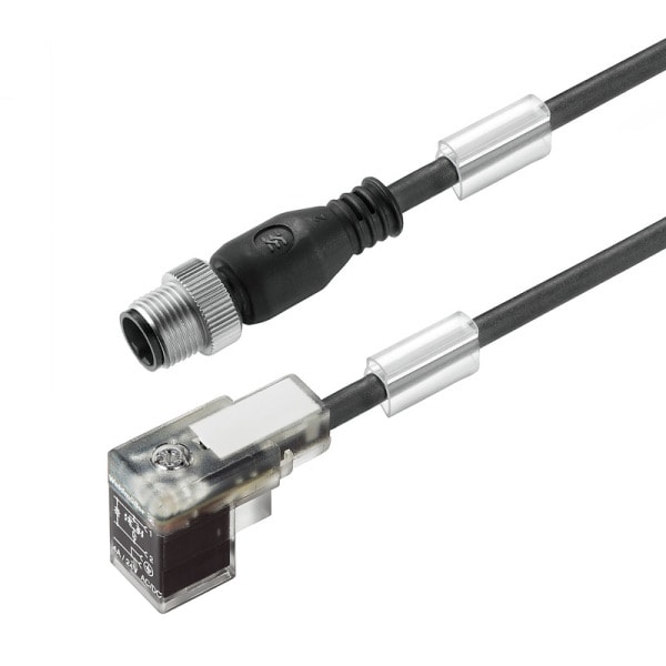 WEIDMÜLLER - Ventilleitung, Stecker gerade-Ventilstecker, Bauform C DIN (8 mm), M12 = A-cod