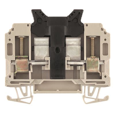 WEIDMÜLLER - Sicherungs-Reihenklemme, Schraubanschl, 10mm², 250V, 6.3A, dunkelbeige