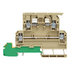 WEIDMÜLLER - Sicherungs-Reihenklemme, Schraubanschl, 4mm², 500V, 6.3A, beige/gelb