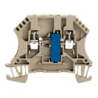 WEIDMÜLLER - Bauelement-Reihenklemme, Schraubanschl, 4mm², 6mA, TS35, dunkelbeige