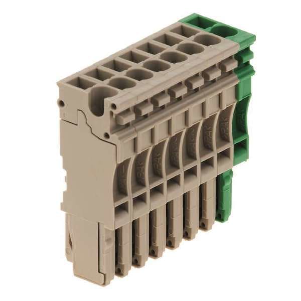 WEIDMÜLLER - Z-Reihe, 8pol. Steckverbinder, 7x beige 1x grün