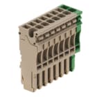 WEIDMÜLLER - Z-Reihe, 8pol. Steckverbinder, 7x beige 1x grün