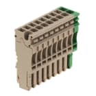 WEIDMÜLLER - Z-Reihe, 9pol. Steckverbinder, 8x beige 1x grün