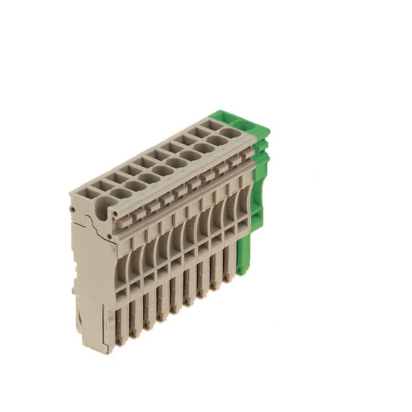 WEIDMÜLLER - Z-Reihe, 11pol. Steckverbinder, 10x beige 1x grün