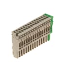 WEIDMÜLLER - Z-Reihe, 15pol. Steckverbinder, 14x beige 1x grün