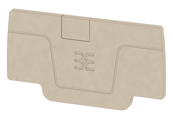 WEIDMÜLLER - Abschlussplatte (Klemmen), 52.75x2.1mm, dunkelbeige