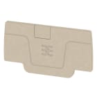 WEIDMÜLLER - Abschlussplatte (Klemmen), 52.75x2.1mm, dunkelbeige