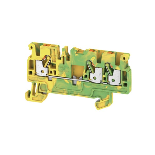 WEIDMÜLLER - Schutzleiter-Reihenklemme, PUSH IN, 2.5mm², 800V, grün/gelb, orange
