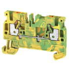 WEIDMÜLLER - Schutzleiter-Reihenklemme, PUSH IN, 2.5mm², 800V, grün/gelb, orange