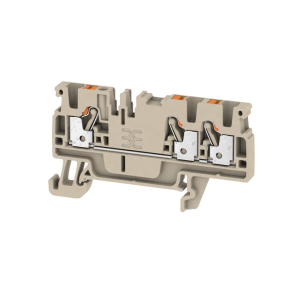 WEIDMÜLLER - Durchgangs-Reihenklemme, PUSH IN, 2.5mm², 800V, 24A, dunkelbeige
