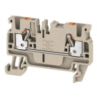 WEIDMÜLLER - Durchgangs-Reihenklemme, PUSH IN, 2.5mm², 800, 24A, dunkelbeige
