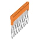 WEIDMÜLLER - Querverbinder, gesteckt, Pole:10, Raster 5.1mm, Isol., 24A, orange