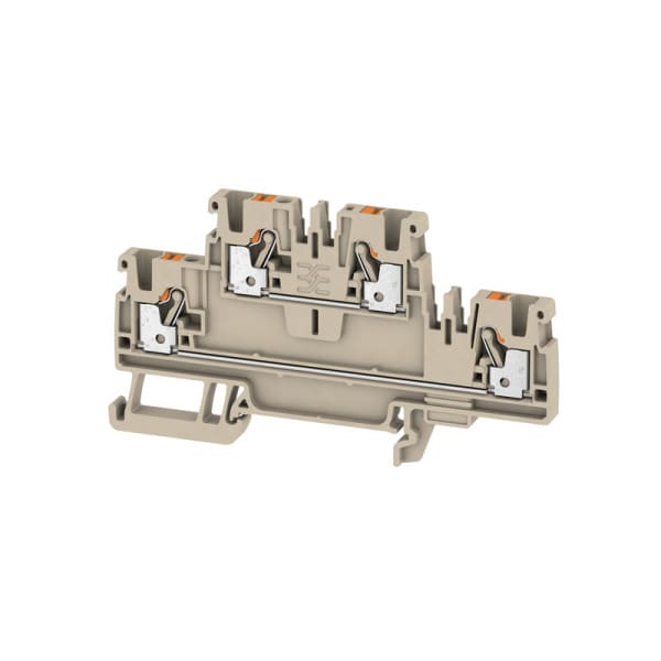 WEIDMÜLLER - Mehrstock-Reihenklemme, PUSH IN, 2.5mm², 800V, 24A, dunkelbeige