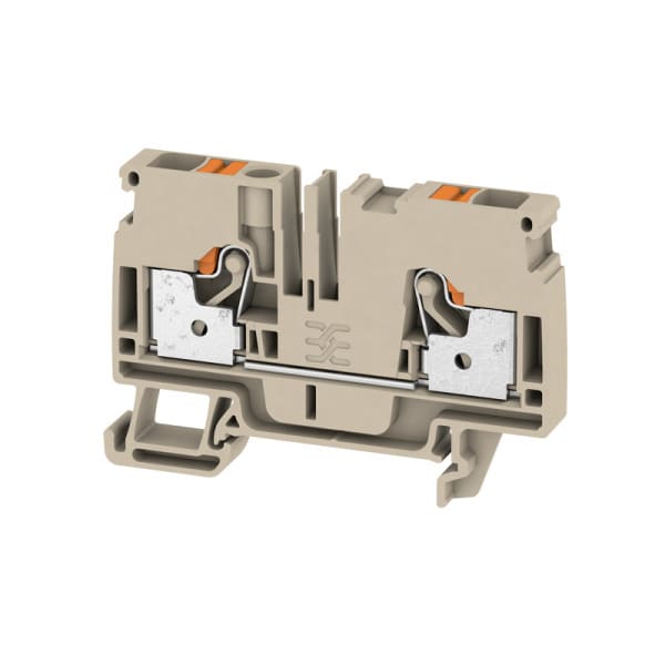 WEIDMÜLLER - Durchgangs-Reihenklemme, PUSH IN, 6mm², 800V, 41A, dunkelbeige