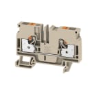 WEIDMÜLLER - Durchgangs-Reihenklemme, PUSH IN, 6mm², 800V, 41A, dunkelbeige
