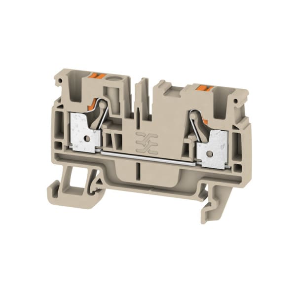WEIDMÜLLER - Durchgangs-Reihenklemme, PUSH IN, 4mm², 800V, 32A, dunkelbeige