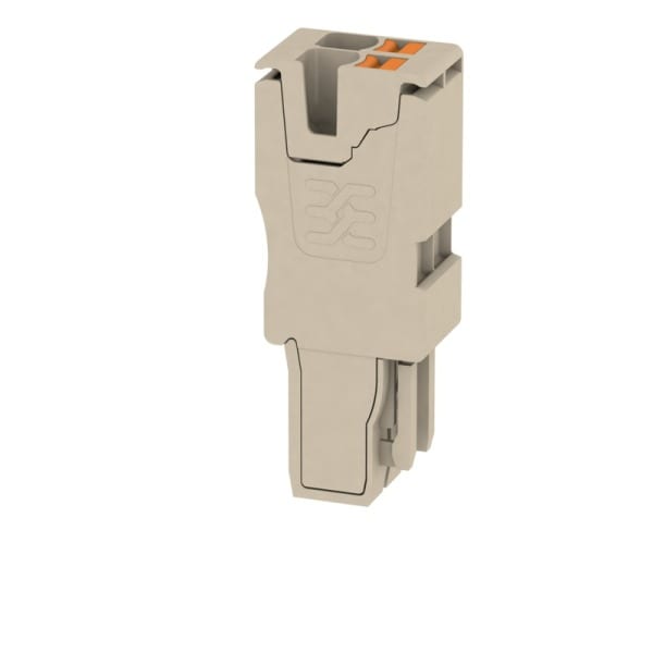 WEIDMÜLLER - Stecker (Klemmen), PUSH IN, 2.5mm², 800, 24A, Polzahl: 2, dunkelbeige