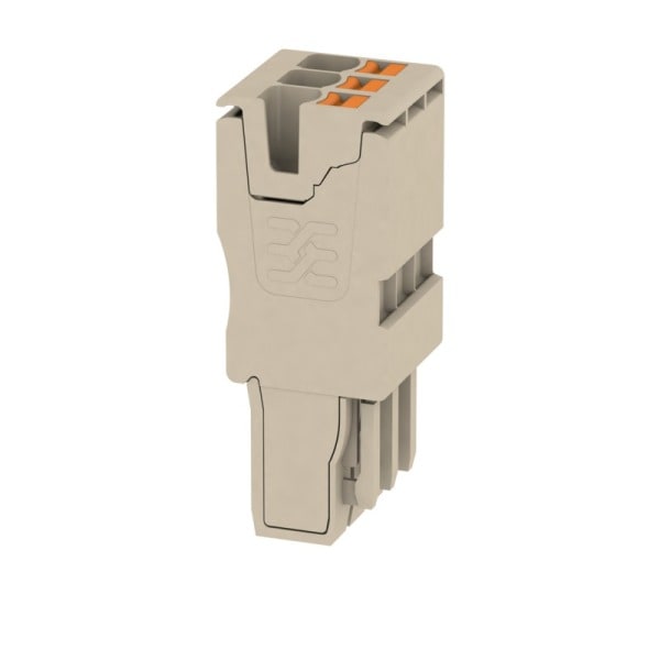 WEIDMÜLLER - Stecker (Klemmen), PUSH IN, 2.5mm², 800, 24A, Polzahl: 3, dunkelbeige