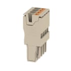 WEIDMÜLLER - Stecker (Klemmen), PUSH IN, 2.5mm², 800, 24A, Polzahl: 4, dunkelbeige