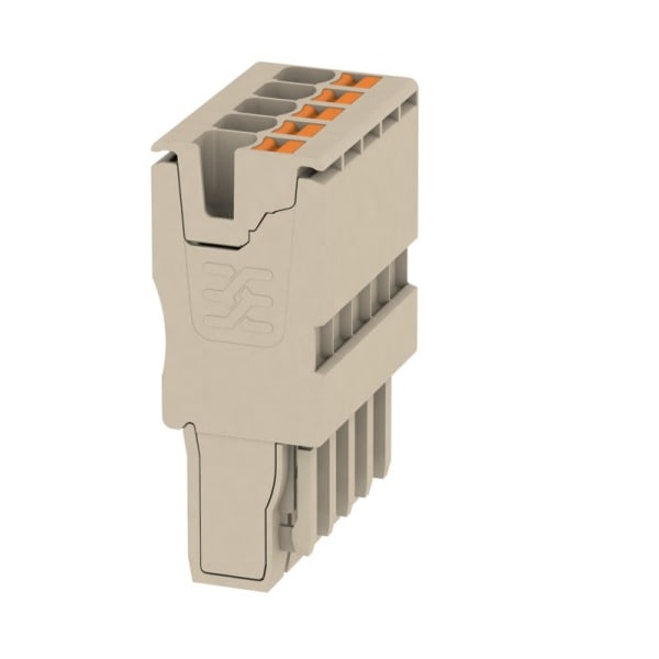 WEIDMÜLLER - Stecker (Klemmen), PUSH IN, 2.5mm², 800, 24A, Polzahl: 5, dunkelbeige