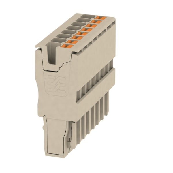 WEIDMÜLLER - Stecker (Klemmen), PUSH IN, 2.5mm², 800, 24A, Polzahl: 8, dunkelbeige