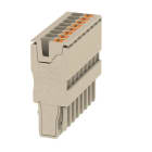 WEIDMÜLLER - Stecker (Klemmen), PUSH IN, 2.5mm², 800, 24A, Polzahl: 8, dunkelbeige