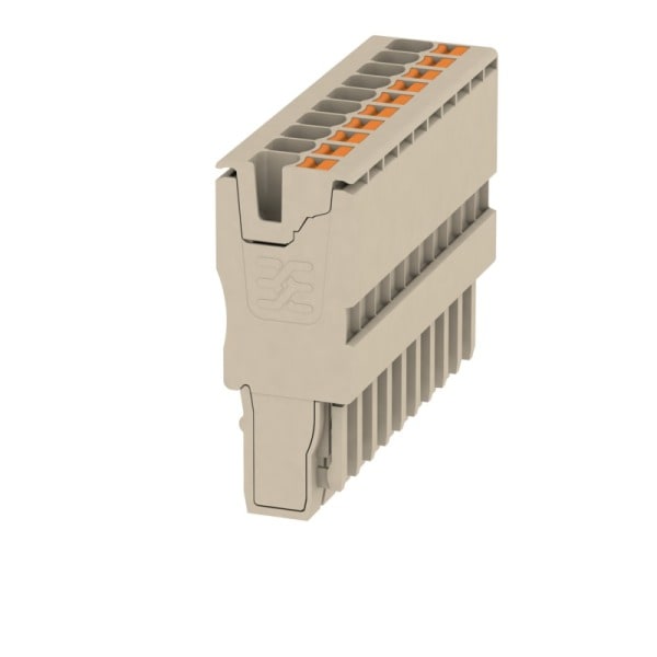 WEIDMÜLLER - Stecker (Klemmen), PUSH IN, 2.5mm², 800, 24A, Polzahl: 10, dunkelbeige