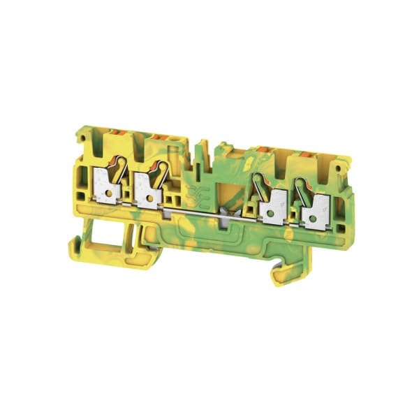 WEIDMÜLLER - Schutzleiter-Reihenklemme, PUSH IN, 2.5mm², 800V, grün/gelb, orange