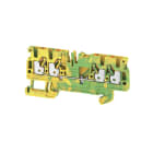 WEIDMÜLLER - Schutzleiter-Reihenklemme, PUSH IN, 2.5mm², 800V, grün/gelb, orange