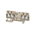 WEIDMÜLLER - Durchgangs-Reihenklemme, PUSH IN, 2.5mm², 800V, 24A, dunkelbeige