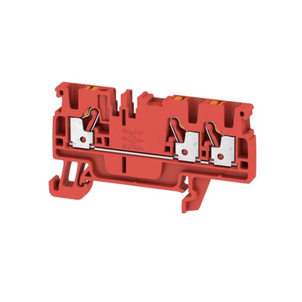 WEIDMÜLLER - Durchgangs-Reihenklemme, PUSH IN, 2.5mm², 800V, 24A, rot