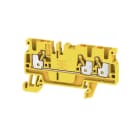 WEIDMÜLLER - Durchgangs-Reihenklemme, PUSH IN, 2.5mm², 800V, 24A, gelb