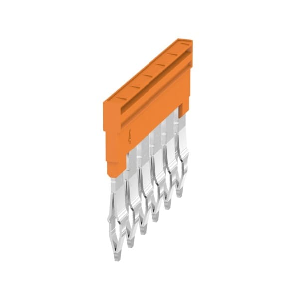 WEIDMÜLLER - Querverbinder, gesteckt, Pole:6, Raster 6.1mm, Isol., 32A, orange