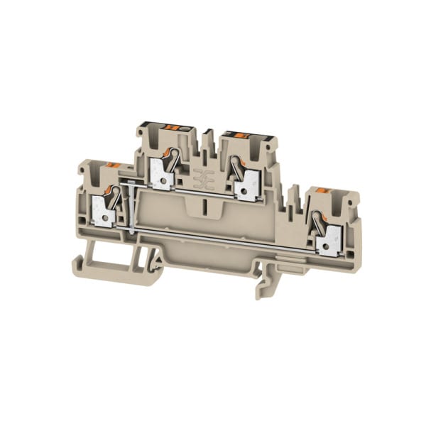 WEIDMÜLLER - Mehrstock-Reihenklemme, PUSH IN, 2.5mm², 800V, 24A, dunkelbeige