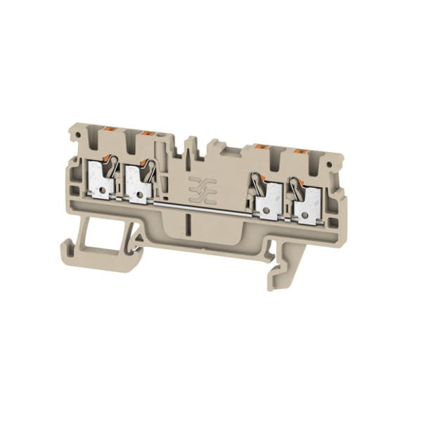 WEIDMÜLLER - Durchgangs-Reihenklemme, PUSH IN, 1.5mm², 500V, 17.5A, dunkelbeige