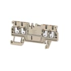 WEIDMÜLLER - Durchgangs-Reihenklemme, PUSH IN, 1.5mm², 500V, 17.5A, dunkelbeige