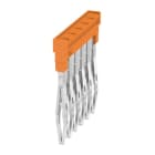 WEIDMÜLLER - Querverbinder, gesteckt, Pole:6, Raster 3.5mm, Isol., 17.5A, orange