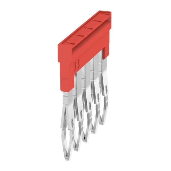 WEIDMÜLLER - Querverbinder, gesteckt, Pole:5, Raster 3.5mm, Isol., 17.5A, rot